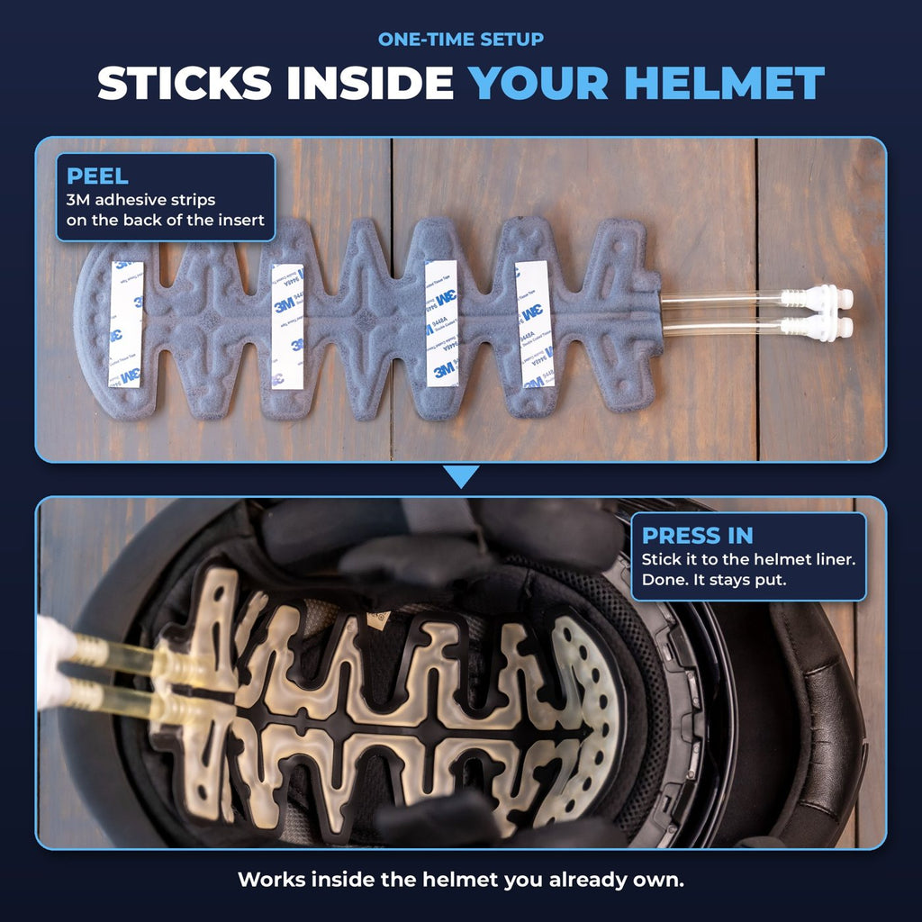 The Chill Cap Helmet Cooling System – Ice-Water Head Cooler for Motorcycle Helmets