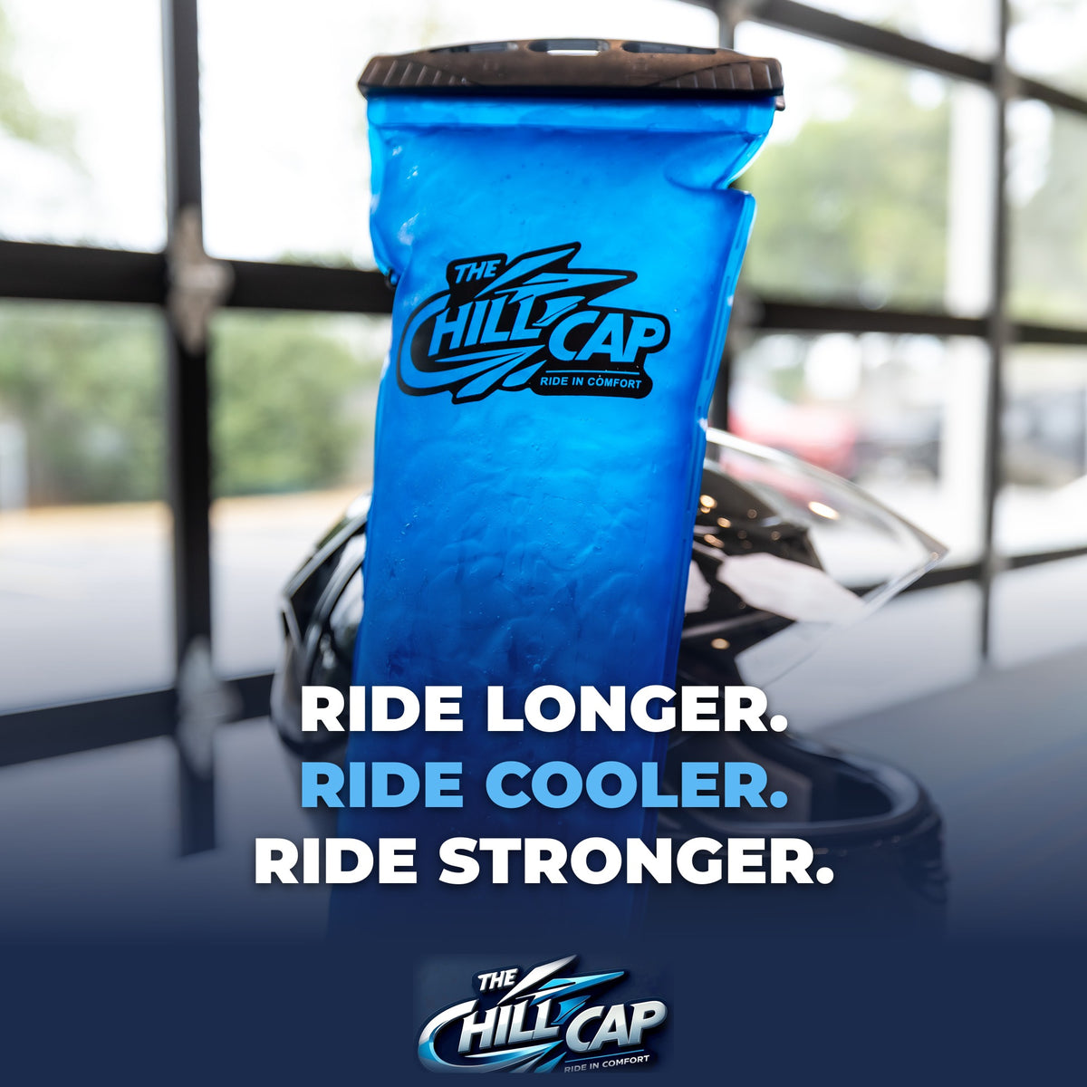 The Chill Cap Helmet Cooling System – Ice-Water Head Cooler for Motorcycle Helmets