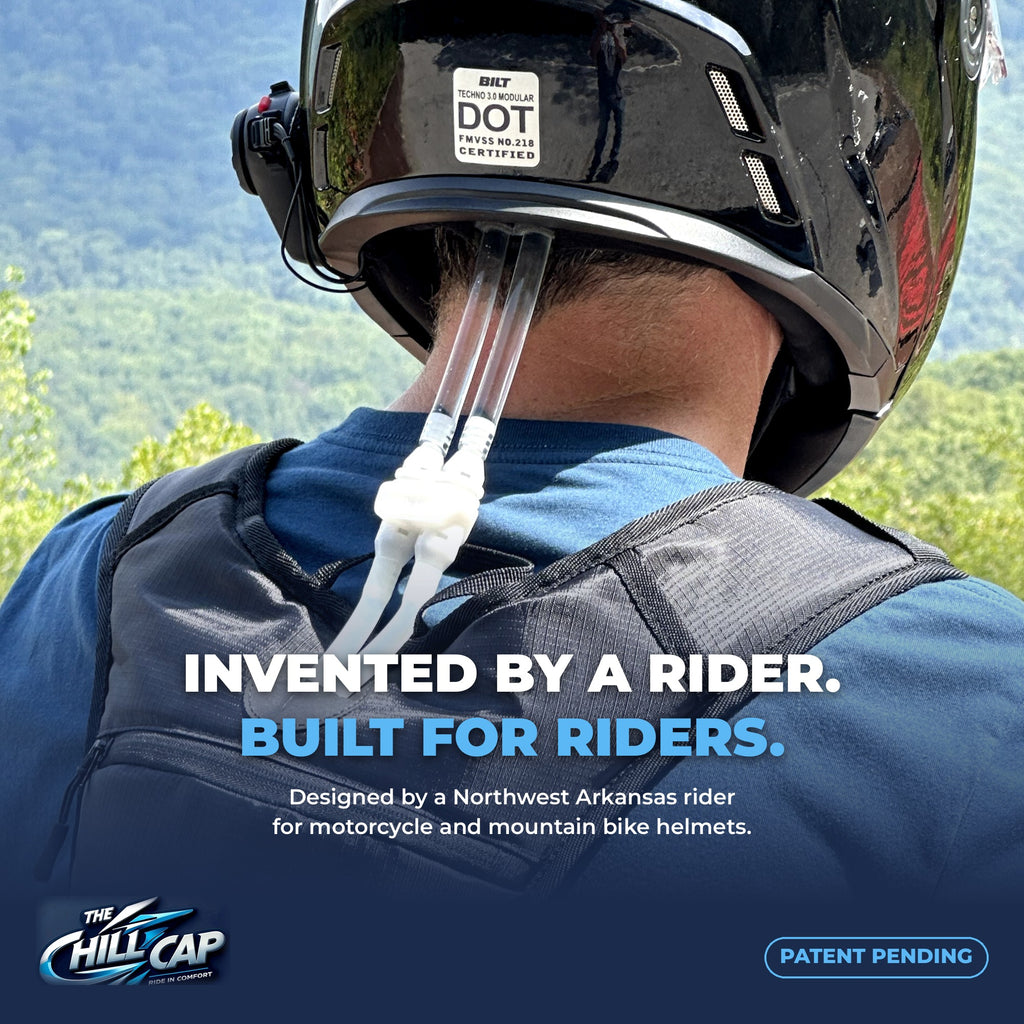 The Chill Cap Helmet Cooling System – Ice-Water Head Cooler for Motorcycle Helmets